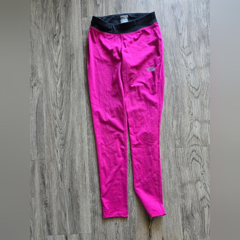The North Face Girls Base Layer Pink Thermal Stretch Leggings Medium 10/12